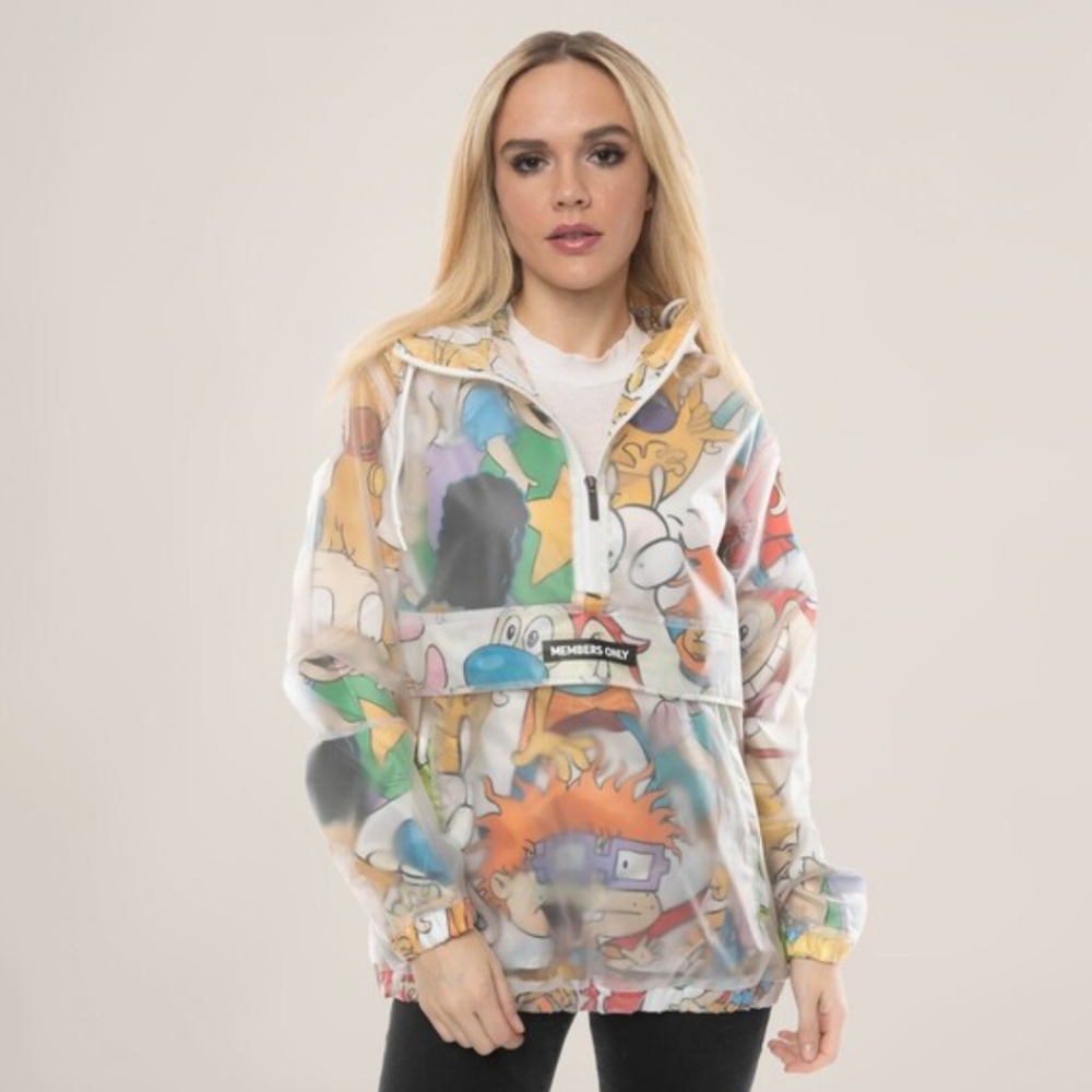 Members Only Translucent Nickelodeon Print Pullover Jacket Size XL - Picture 3 of 16